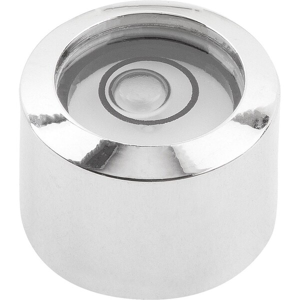 Kipp Round Spirit Level Cylindrical, Form:A, D1=20, H=12, Sensitivity 30', Brass, Comp:Polyamide K1155.1201230 - main